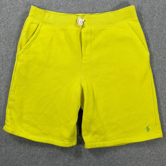 Polo Ralph Lauren Fleece Drawstring Sweat Shorts Boys XL (18/20) Neon Green - Picture 1 of 6